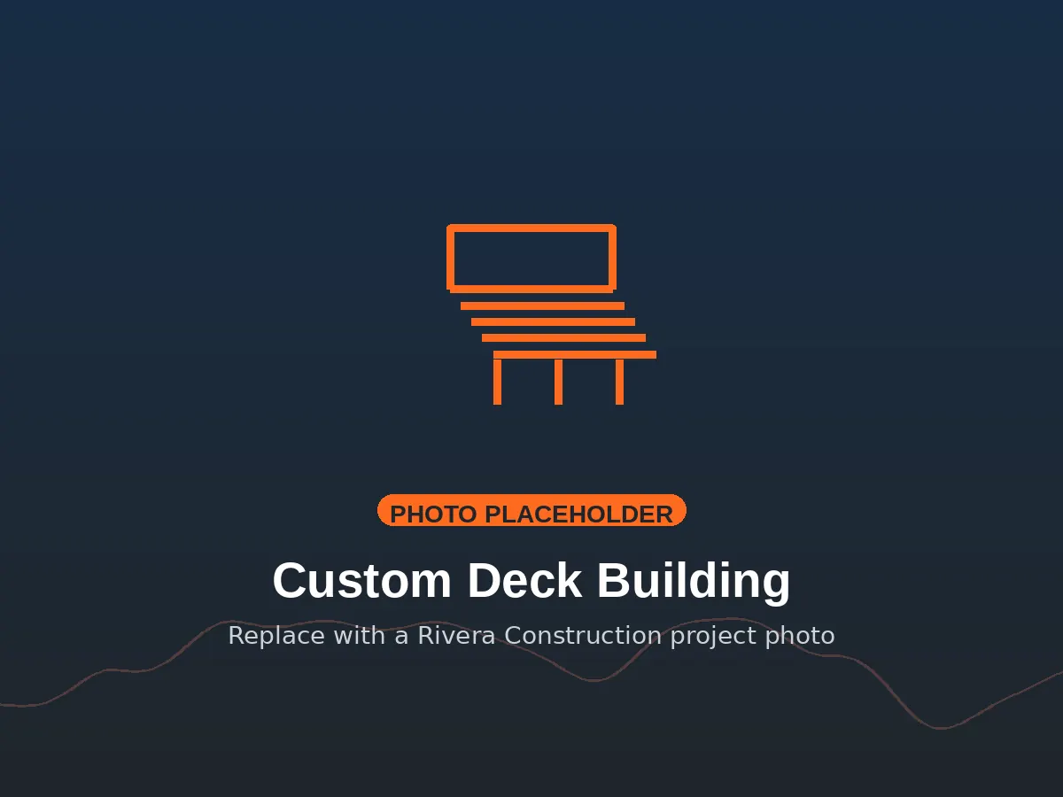 Custom Deck Building & Design — temporary placeholder image Custom Deck Building & Design — temporary placeholder image